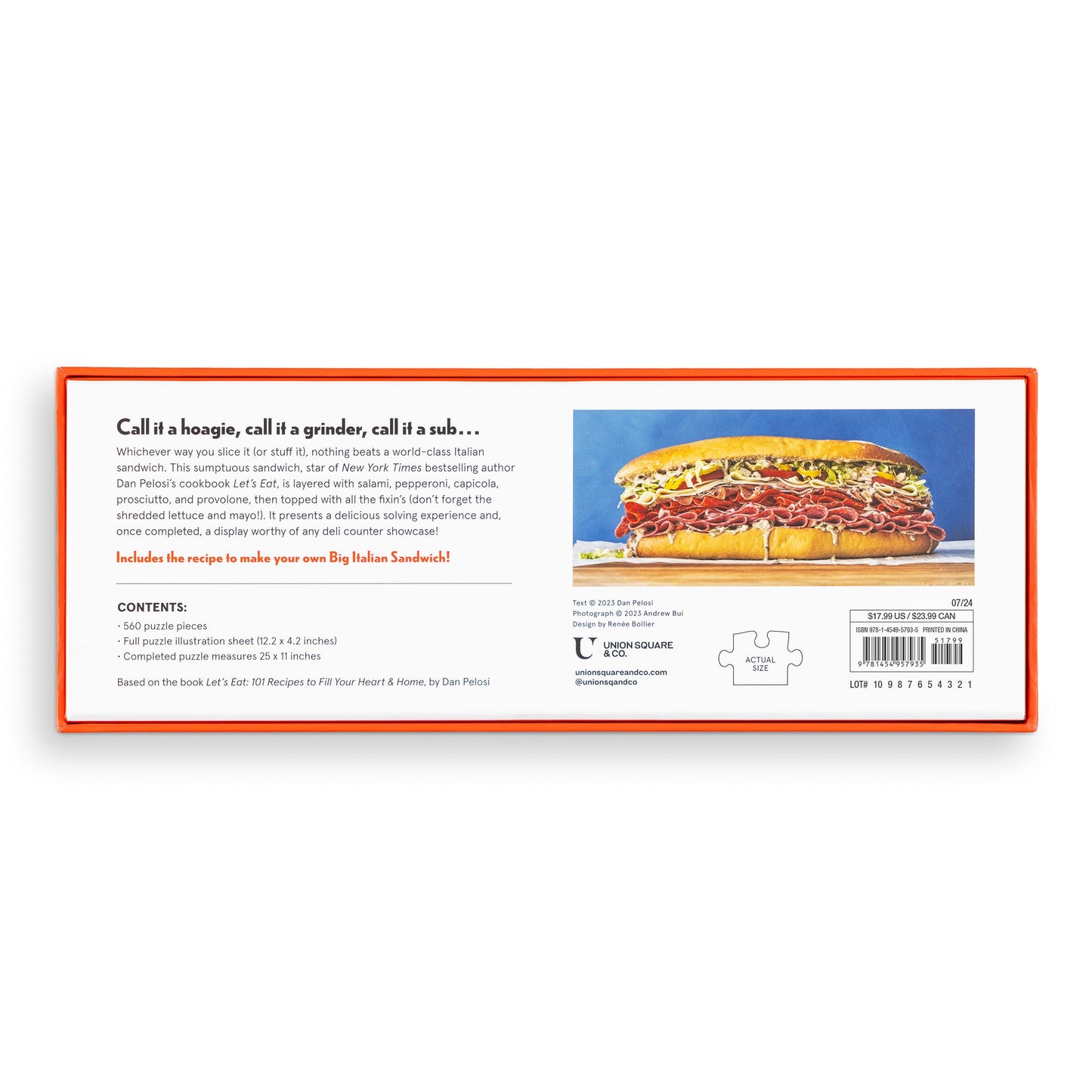 The Big Italian Sandwich Puzzle: 560-Piece Jigsaw Puzzle (Based on A Recipe from the Grossy Pelosi Cookbook Let's Eat! by Dan Pelosi)