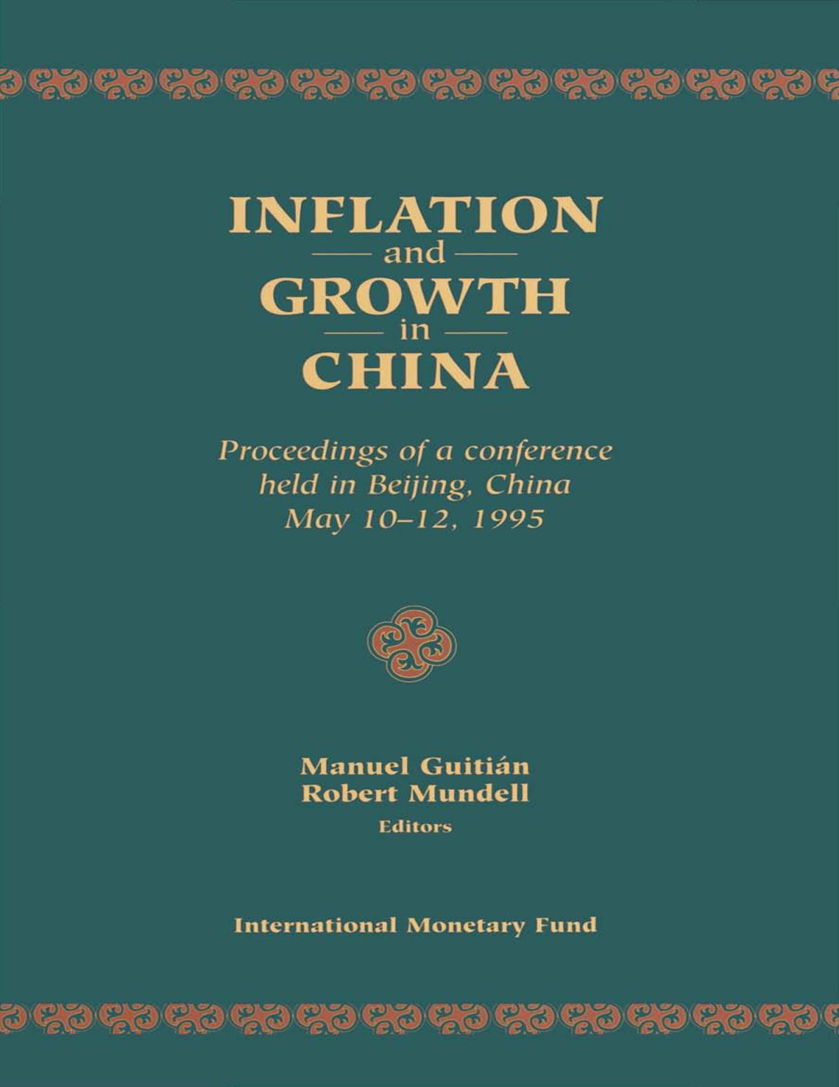 Inflation and Growth in China