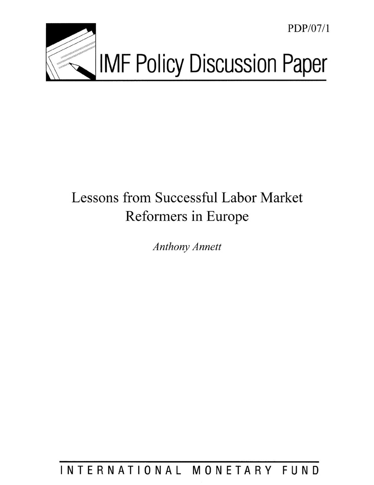 Lessons from Successful Labor Market Reformers in Europe