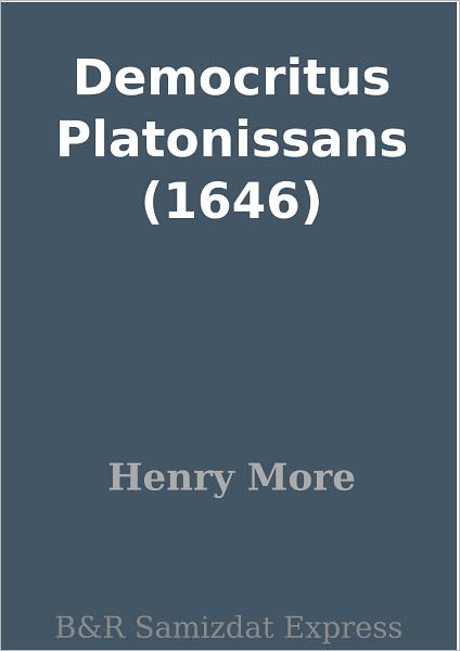 Democritus Platonissans (1646)