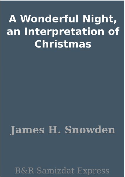 A Wonderful Night, an Interpretation of Christmas