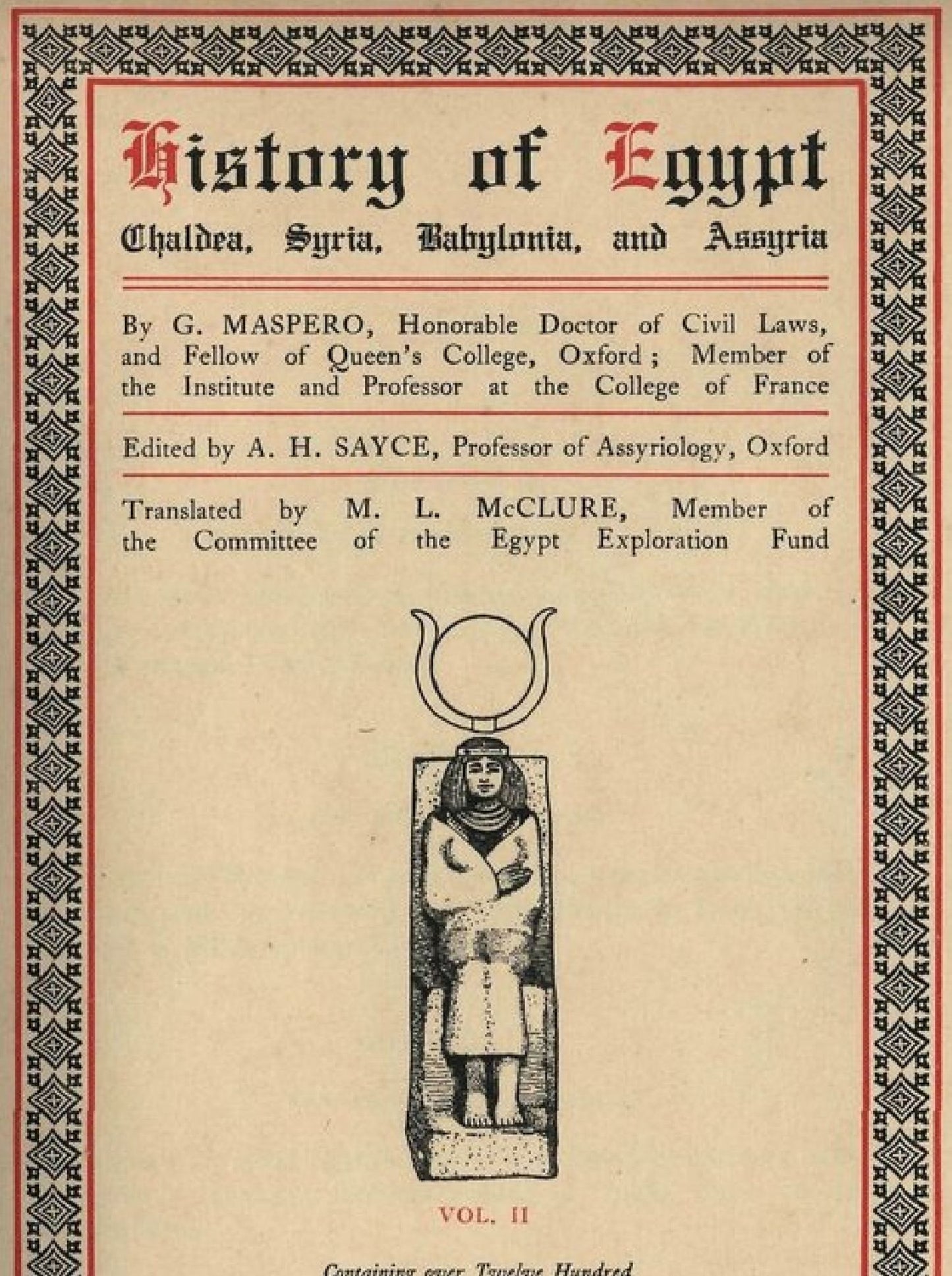 History of Egypt, Chaldea, Syria, Babylonia, and Assyria, Volume 2, Illustrated
