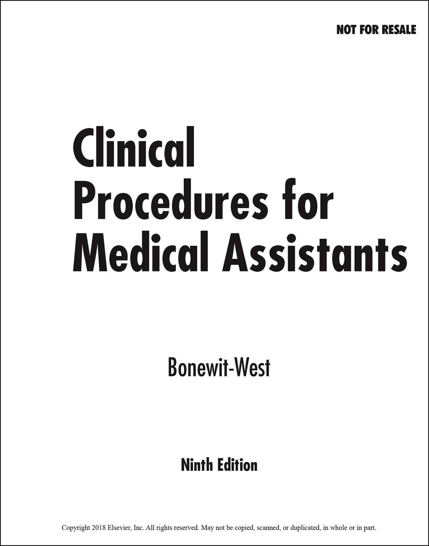 Clinical Procedures for Medical Assistants - E-Book