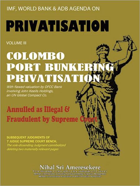 IMF, World Bank & ADB Agenda: Colombo Port Bunkering Privatisation