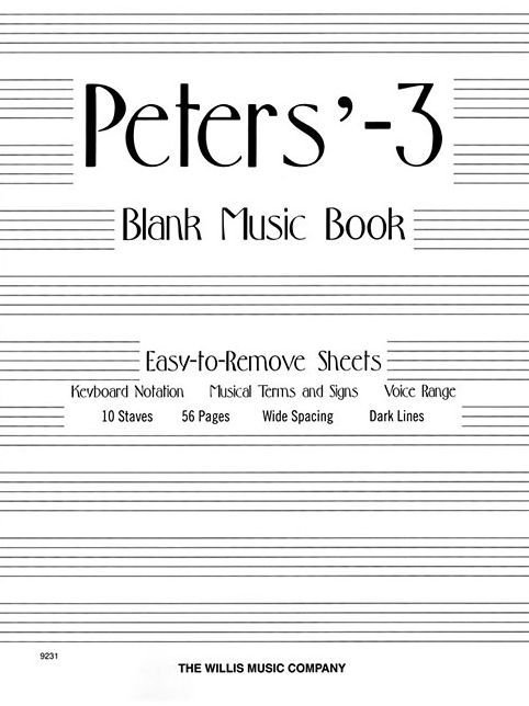 Peters' Blank Music Book (White)