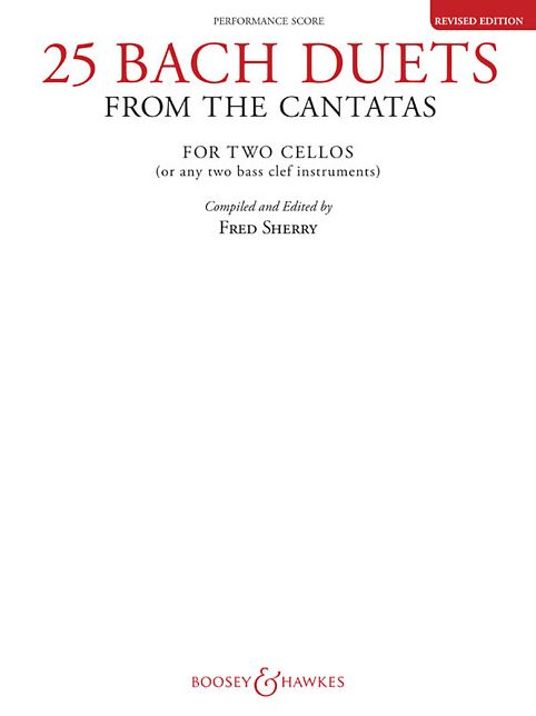 25 Bach Duets from the Cantatas: Two Cellos Performance Score