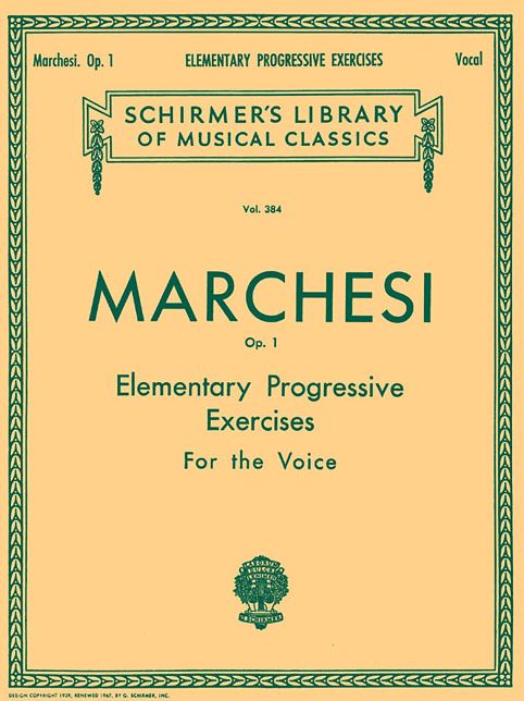 Elementary Progressive Exercises, Op. 1: Voice Technique