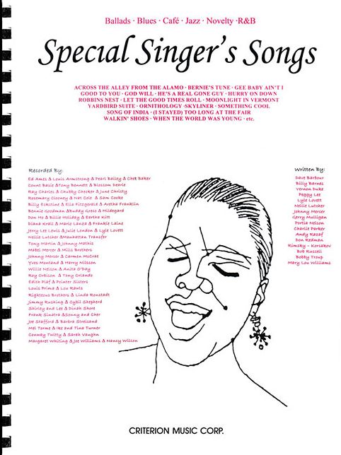 Special Singer's Songs: Ballads * Blues * Cafe * Jazz * Novelty * R&B