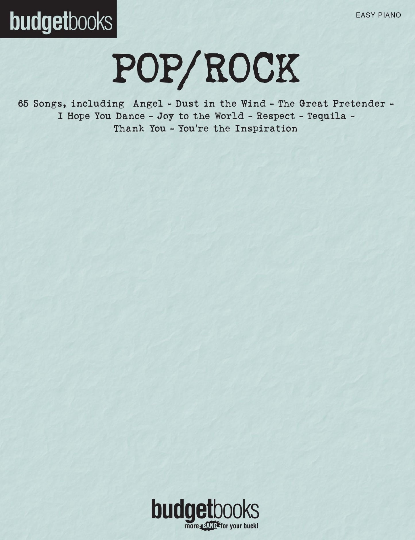 Pop/Rock (Songbook): Easy Piano Budget Books