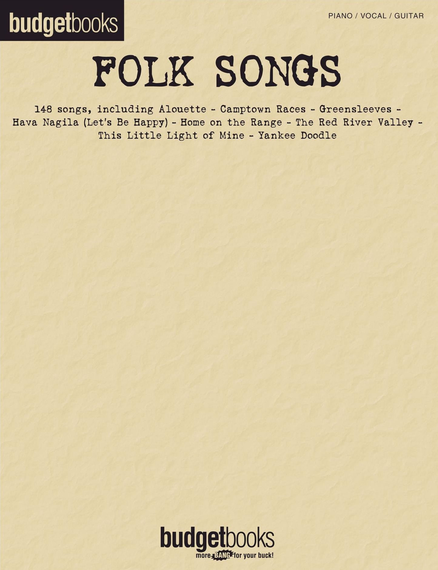 Folk Songs (Songbook): Budget Books