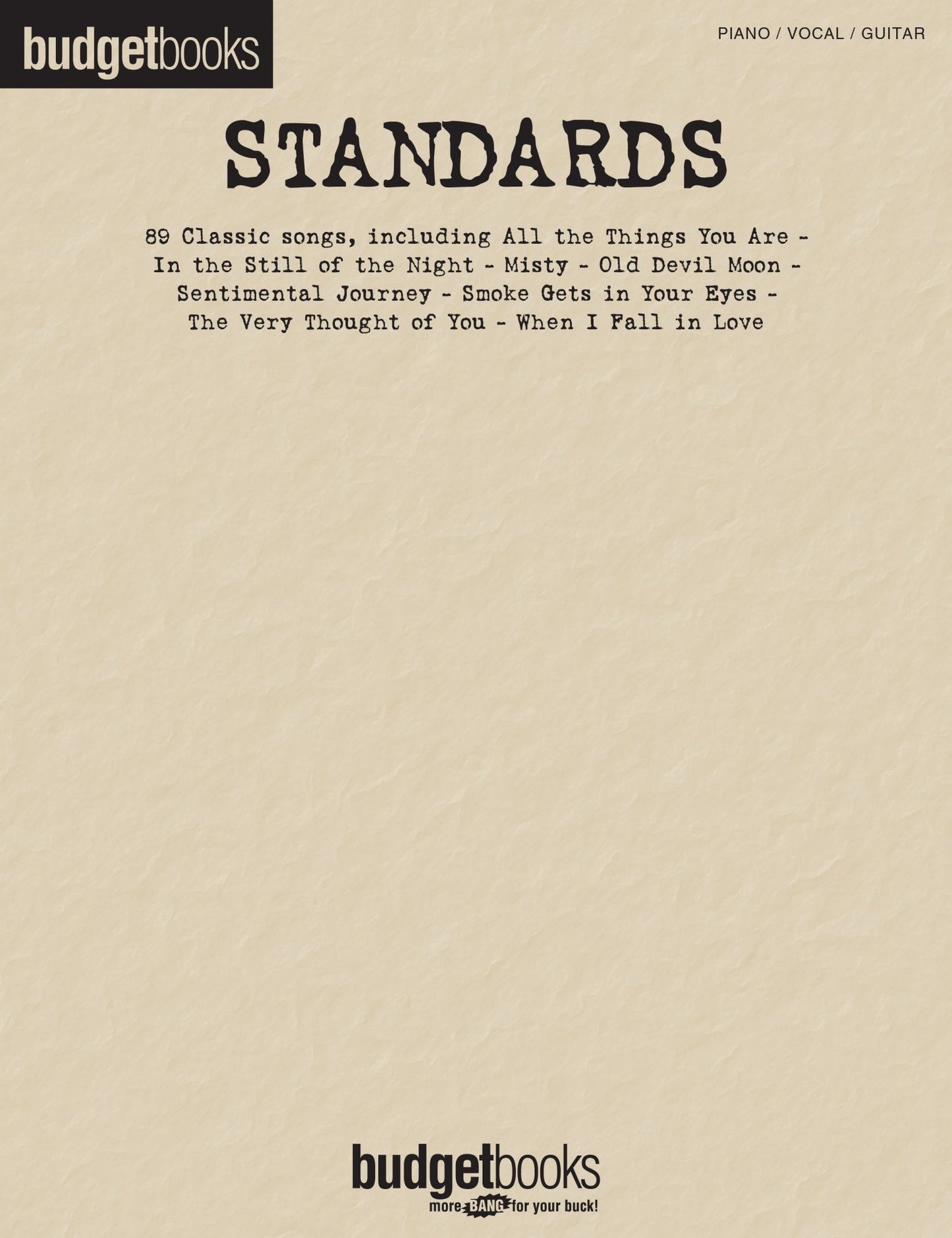 Standards (Songbook): Budget Books