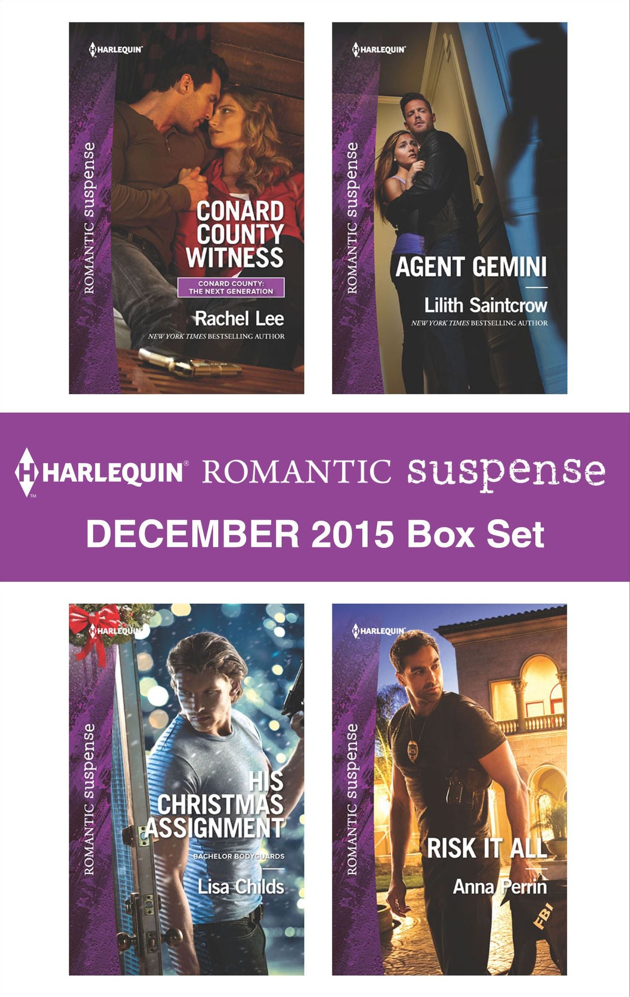 Harlequin Romantic Suspense December 2015 Box Set: Conard County WitnessHis Christmas AssignmentAgent GeminiRisk It All