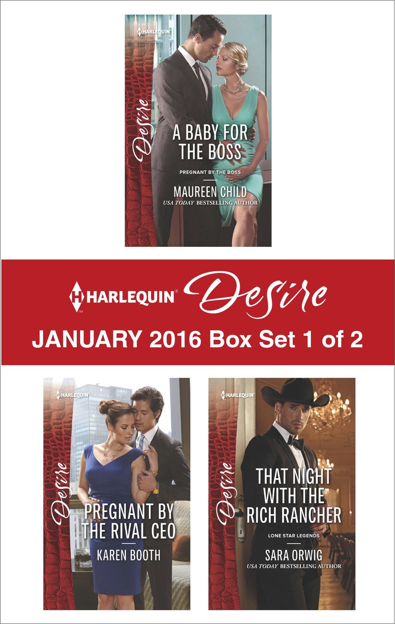 Harlequin Desire January 2016 - Box Set 1 of 2: A Baby for the BossPregnant by the Rival CEOThat Night with the Rich Rancher