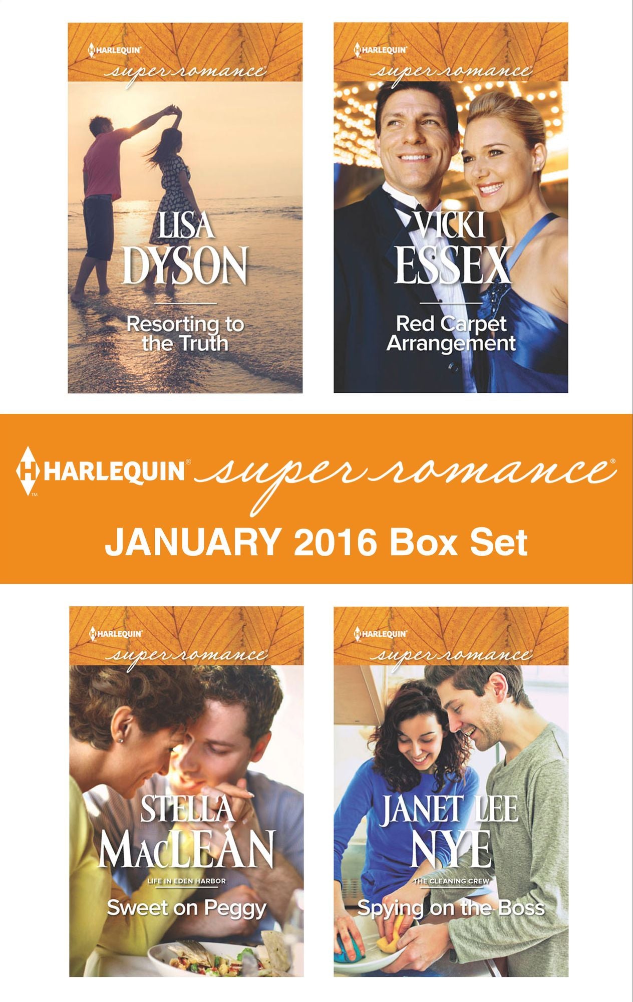 Harlequin Superromance January 2016 Box Set: Resorting to the TruthSweet on PeggyRed Carpet ArrangementSpying on the Boss
