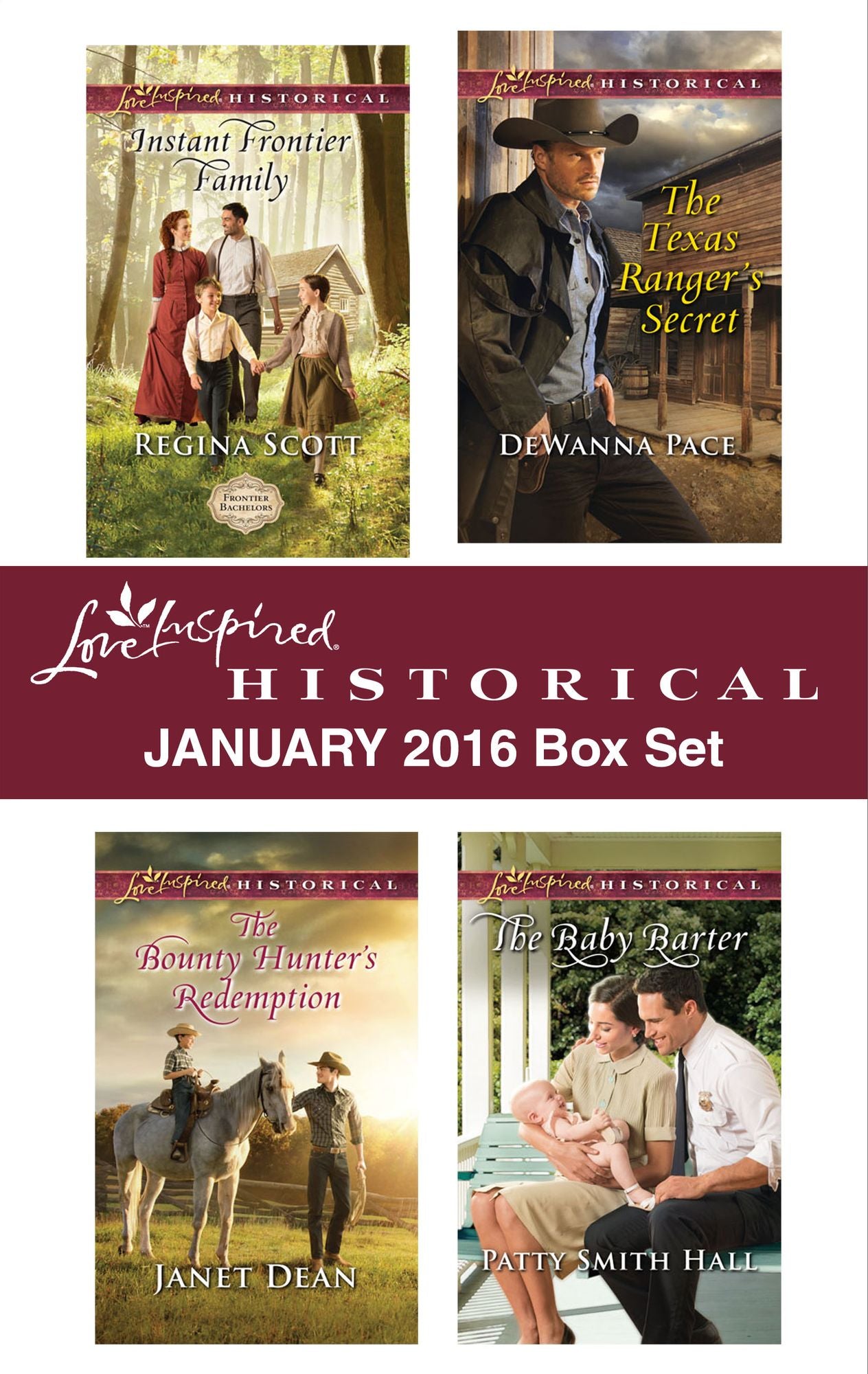 Love Inspired Historical January 2016 Box Set: Instant Frontier FamilyThe Bounty Hunter's RedemptionThe Texas Ranger's SecretThe Baby Barter