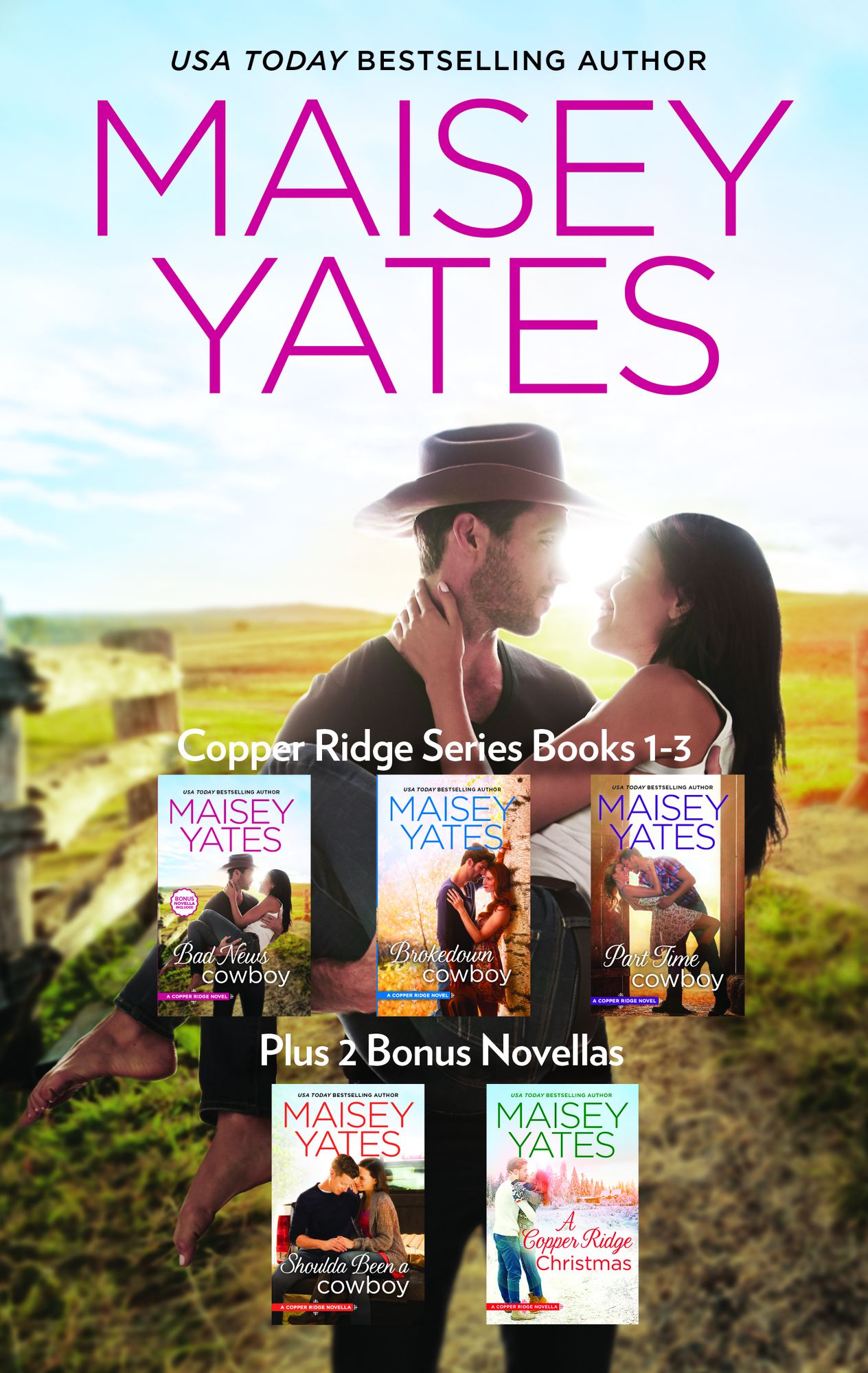 Maisey Yates Copper Ridge Series Books 1-3 Plus 2 Bonus Novellas (Part Time Cowboy Brokedown Cowboy Bad News Cowboy Shoulda Been a Cowboy A Copper Ridge Christmas)
