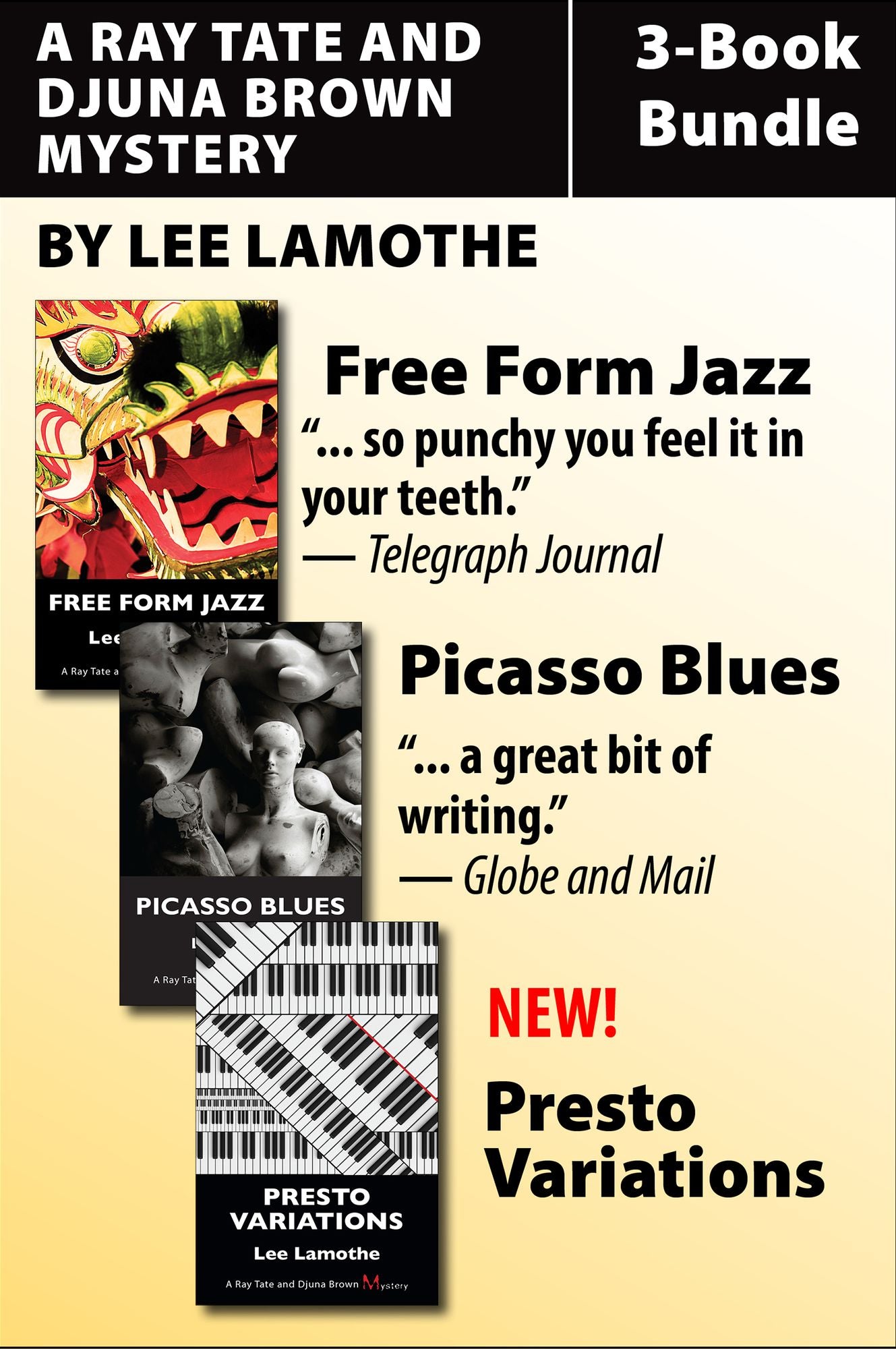 Ray Tate and Djuna Brown Mysteries 3-Book Bundle: Free Form Jazz / Picasso Blues / Presto Variations