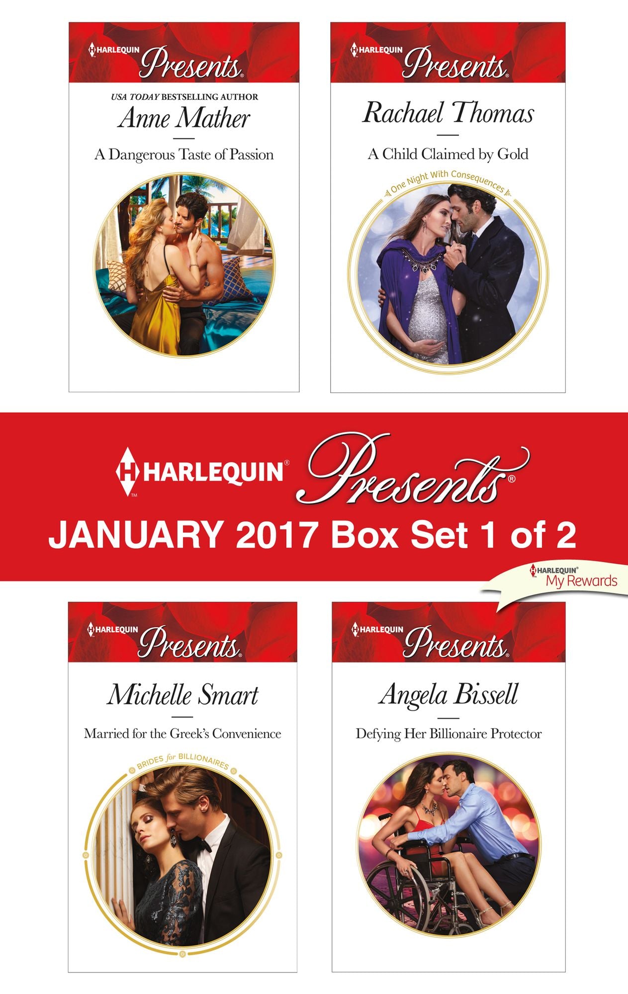 Harlequin Presents January 2017 - Box Set 1 of 2: A Dangerous Taste of PassionMarried for the Greek's ConvenienceA Child Claimed by GoldDefying Her Billionaire Protector