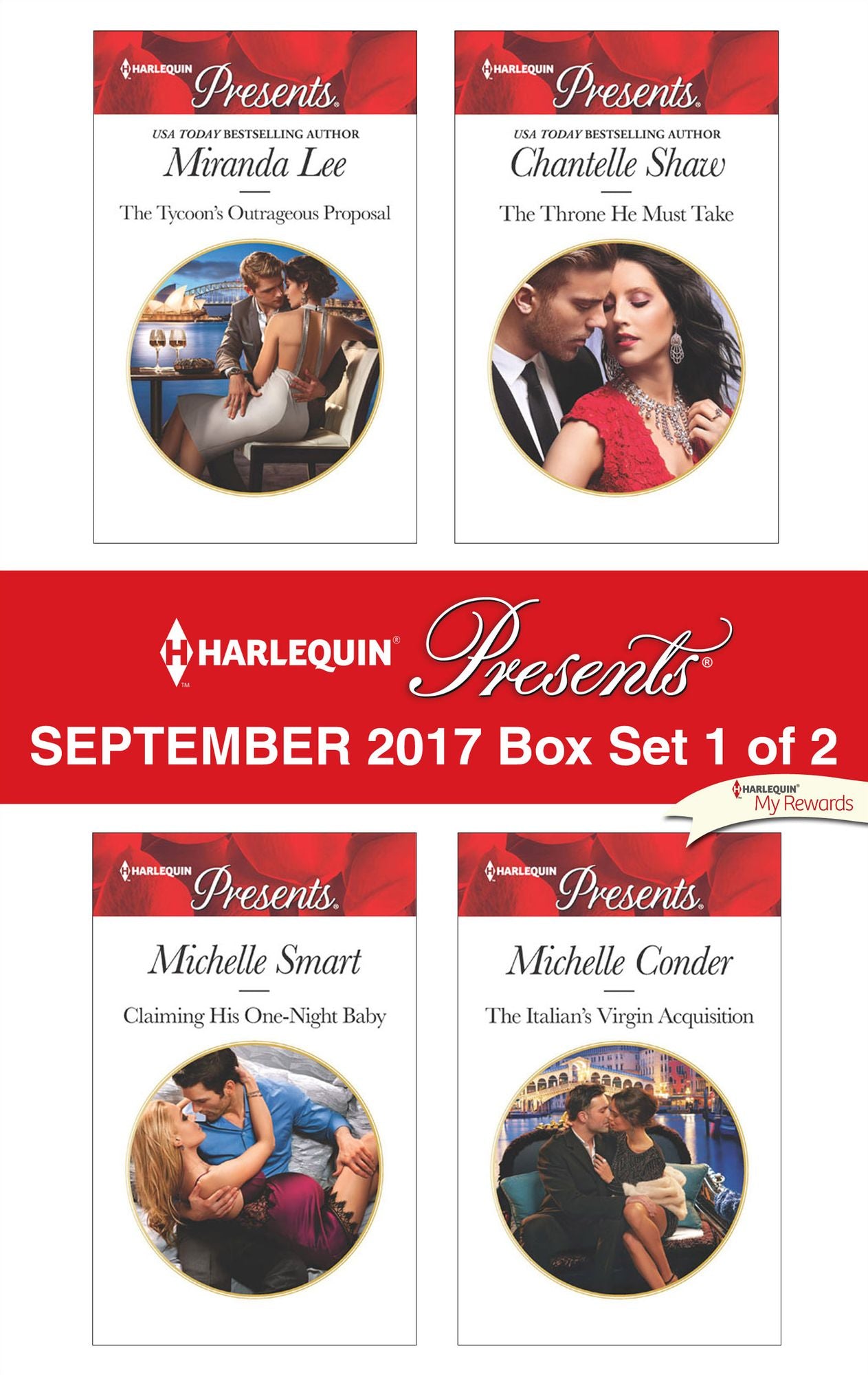 Harlequin Presents September 2017 - Box Set 1 of 2: The Tycoon's Outrageous ProposalClaiming His One-Night BabyThe Throne He Must TakeThe Italian's Virgin Acquisition