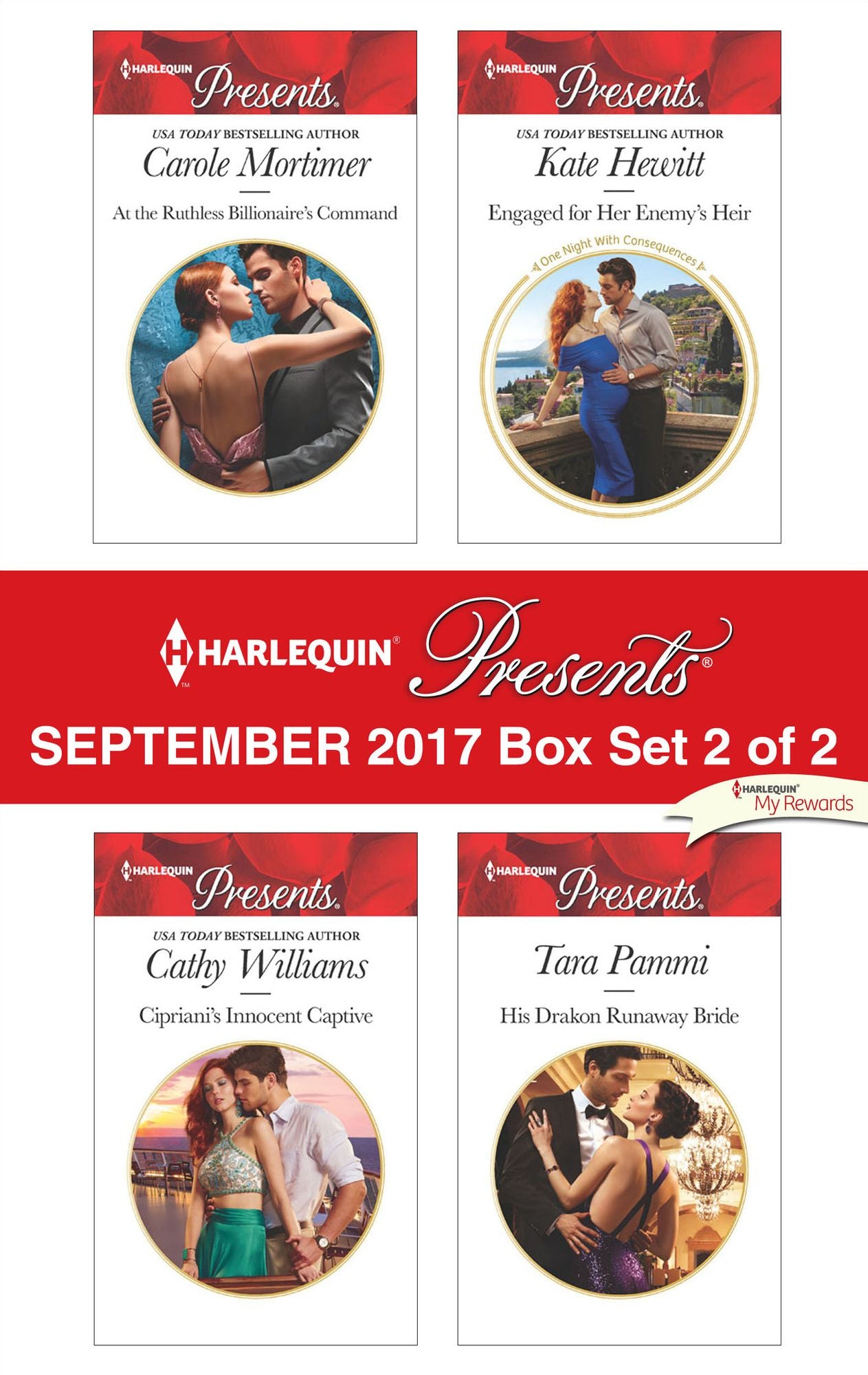 Harlequin Presents September 2017 - Box Set 2 of 2: At the Ruthless Billionaire's CommandCipriani's Innocent CaptiveEngaged for Her Enemy's HeirHis Drakon Runaway Bride