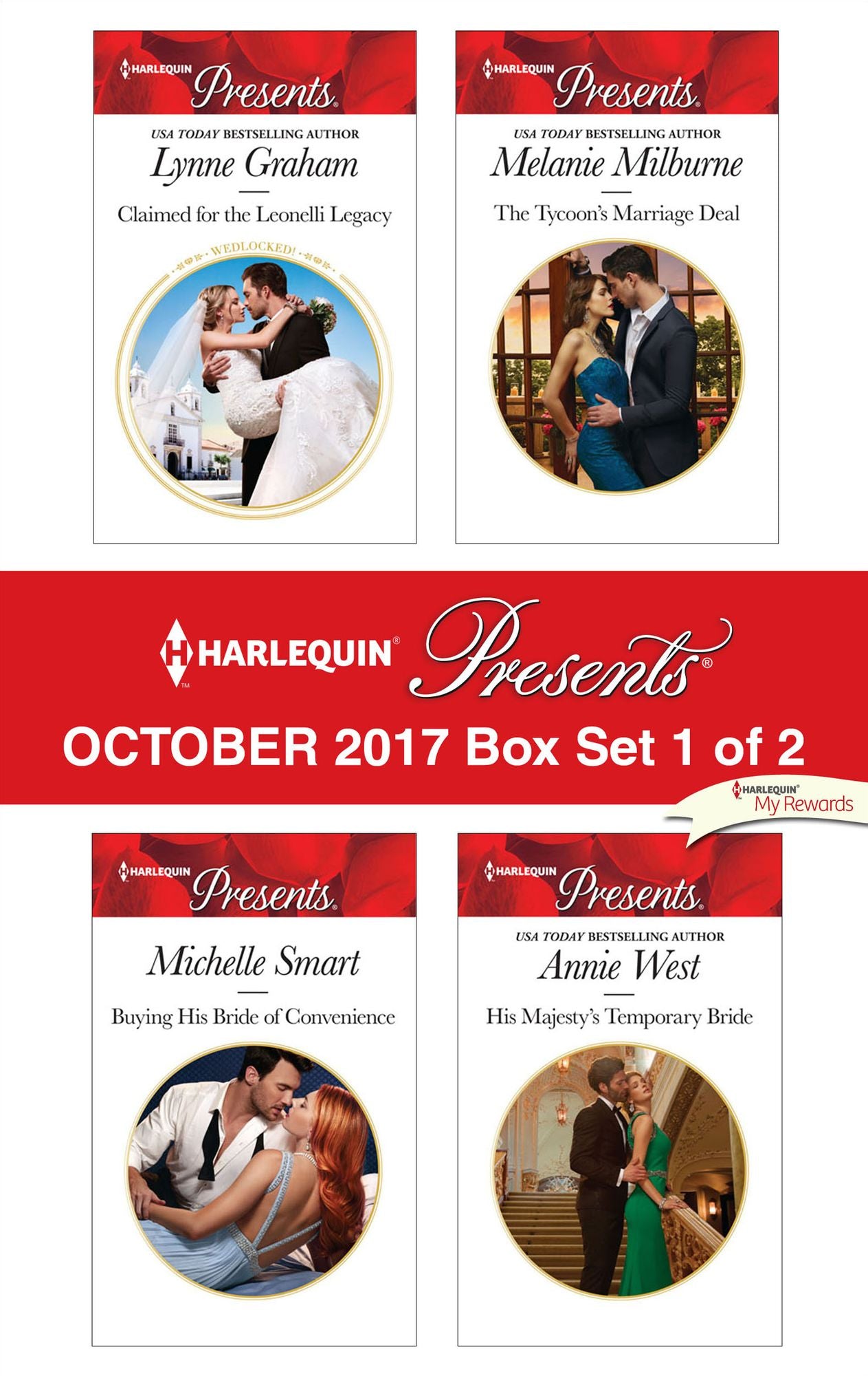 Harlequin Presents October 2017 - Box Set 1 of 2: Claimed for the Leonelli LegacyBuying His Bride of ConvenienceThe Tycoon's Marriage DealHis Majesty's Temporary Bride