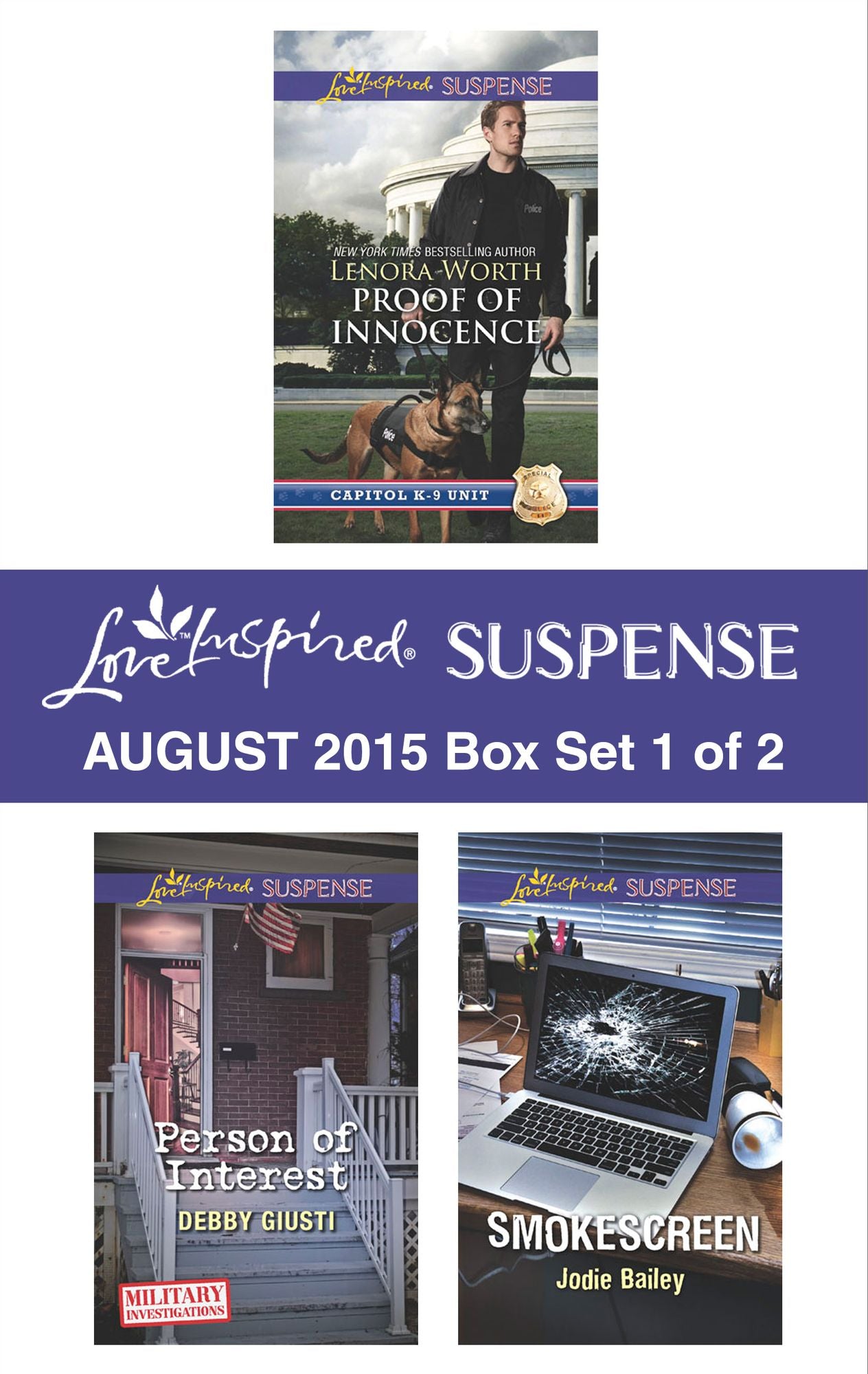Love Inspired Suspense August 2015 - Box Set 1 of 2: Proof of InnocencePerson of InterestSmokescreen