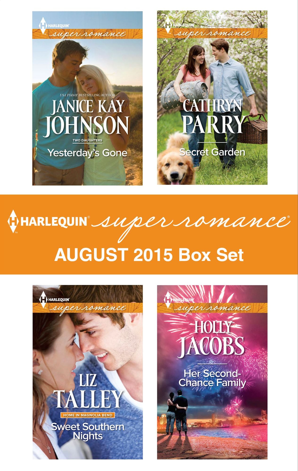Harlequin Superromance August 2015 - Box Set: Yesterday's GoneSweet Southern NightsSecret GardenHer Second-Chance Family