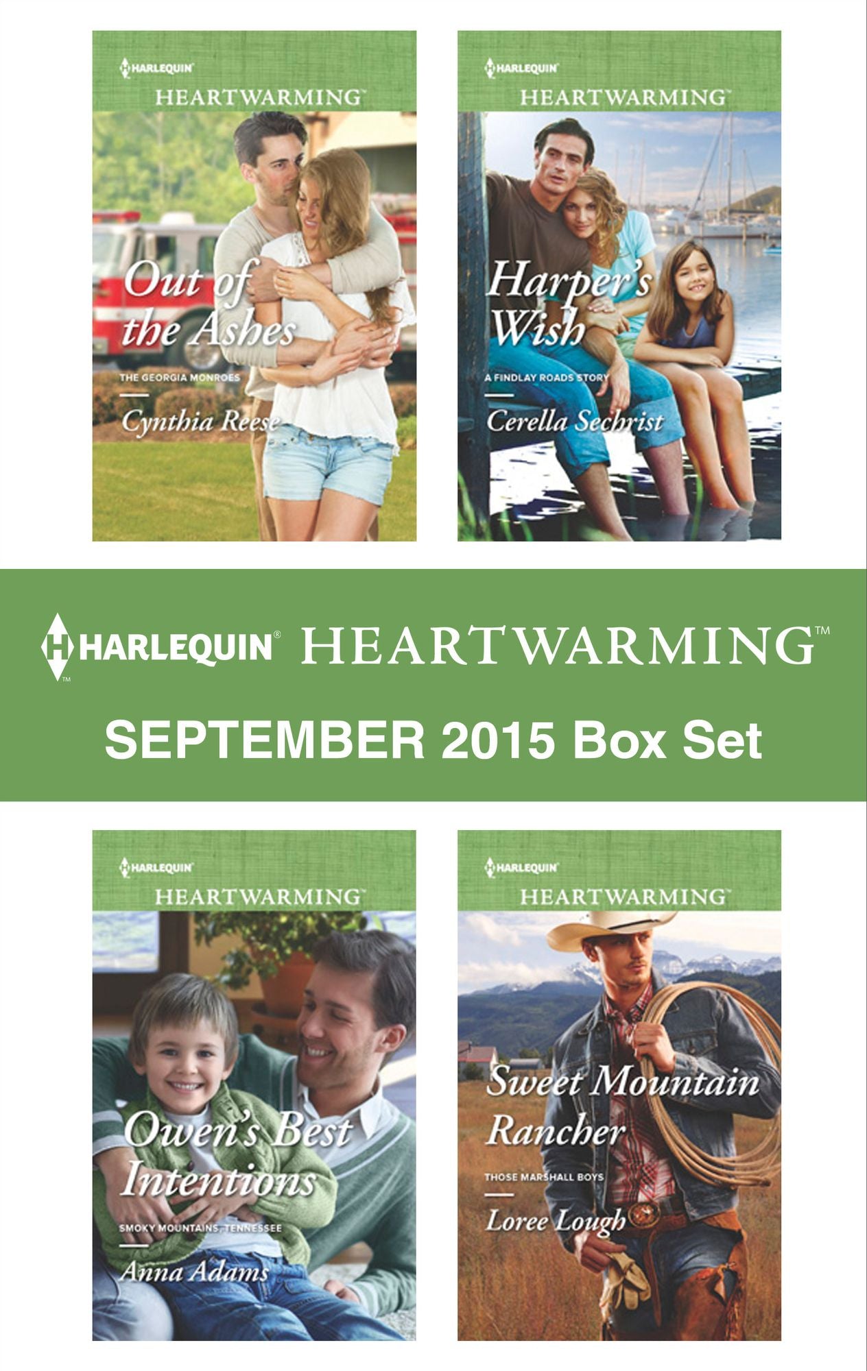 Harlequin Heartwarming September 2015 Box Set: Out of the AshesOwen's Best IntentionsHarper's WishSweet Mountain Rancher