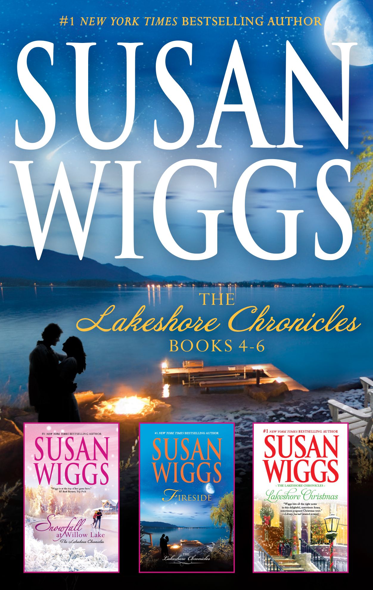 Susan Wiggs Lakeshore Chronicles Series Books 4-6: Snowfall at Willow LakeFiresideLakeshore Christmas