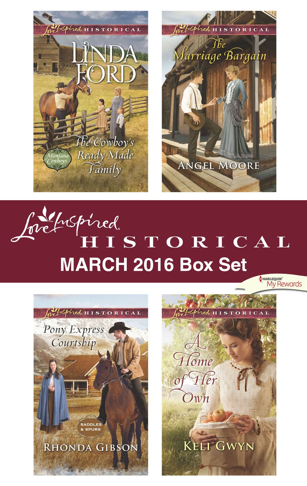 Love Inspired Historical March 2016 Box Set: The Cowboy's Ready-Made FamilyPony Express CourtshipThe Marriage BargainA Home of Her Own