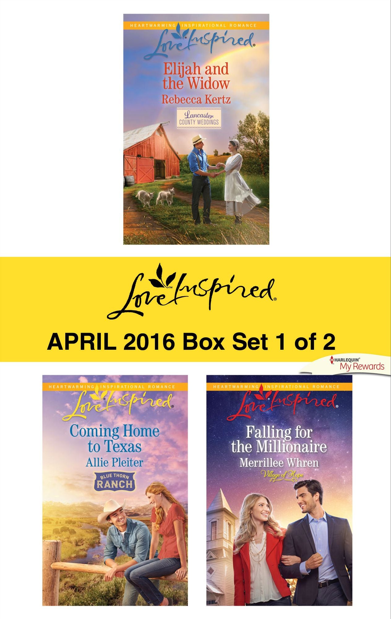 Harlequin Love Inspired April 2016 - Box Set 1 of 2: Elijah and the WidowComing Home to TexasFalling for the Millionaire