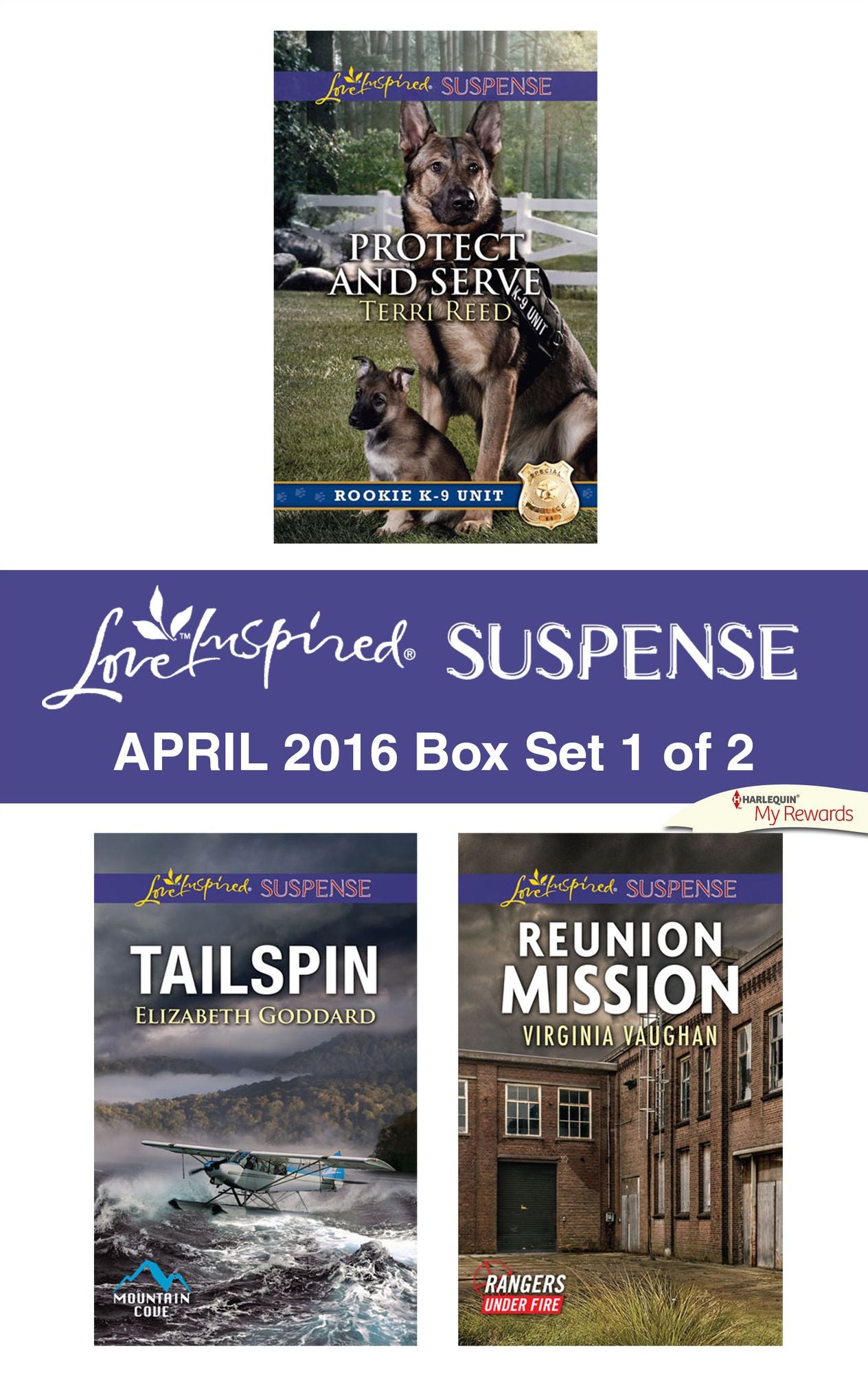 Harlequin Love Inspired Suspense April 2016 - Box Set 1 of 2: Protect and ServeTailspinReunion Mission
