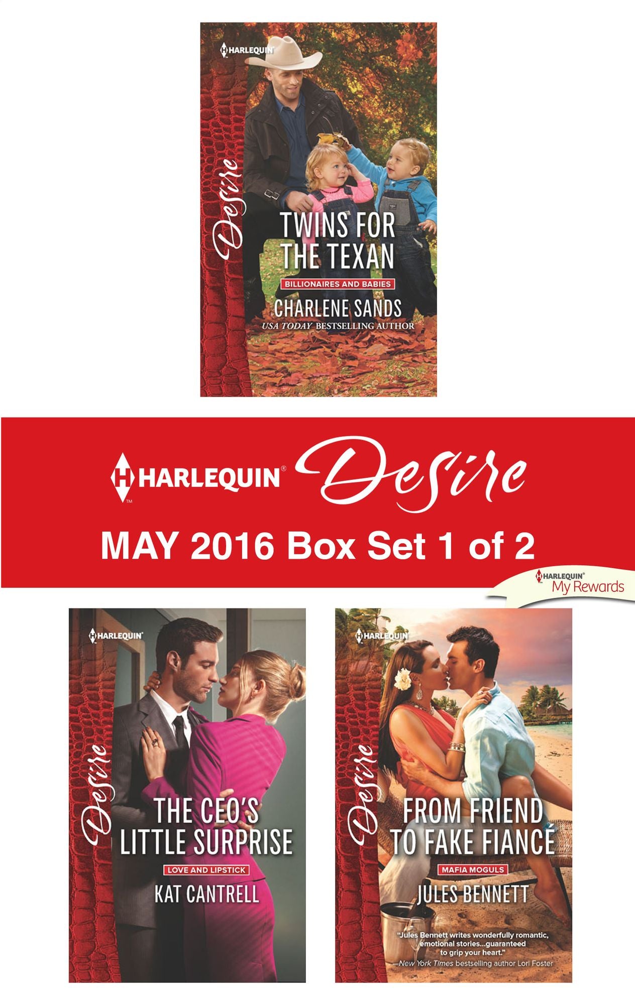 Harlequin Desire May 2016 - Box Set 1 of 2: Twins for the TexanThe CEO's Little SurpriseFrom Friend to Fake Fiancé