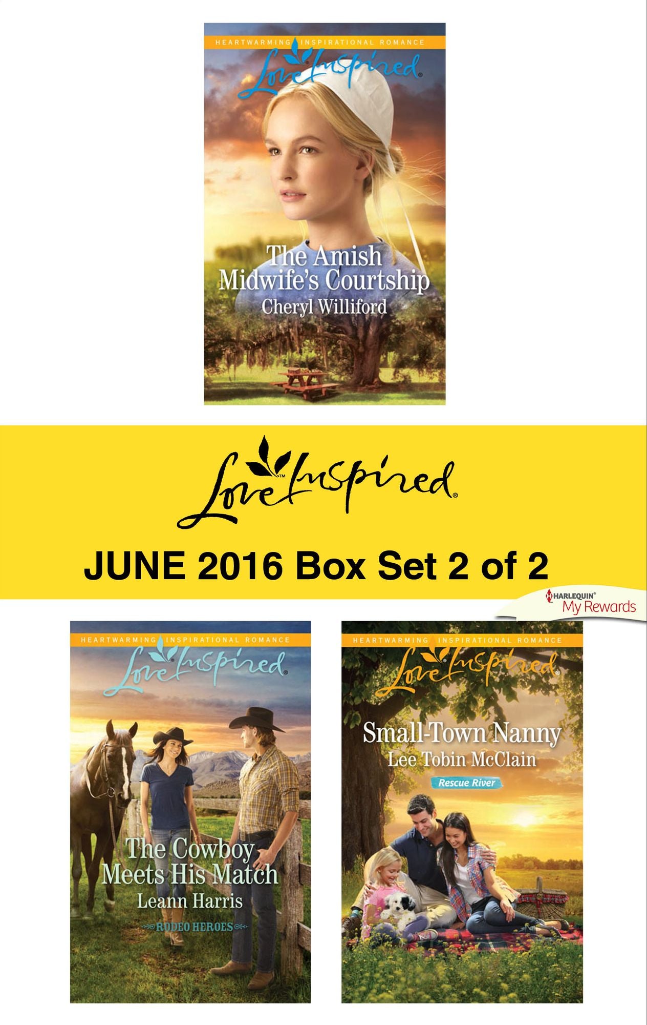 Harlequin Love Inspired June 2016 - Box Set 2 of 2: The Amish Midwife's CourtshipThe Cowboy Meets His MatchSmall-Town Nanny