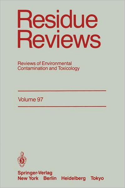 Residue Reviews: Reviews of Environmental Contamination and Toxicology