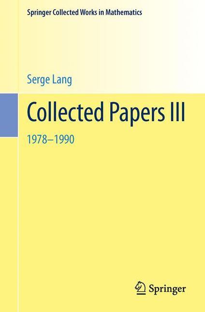 Collected Papers III: 1978-1990