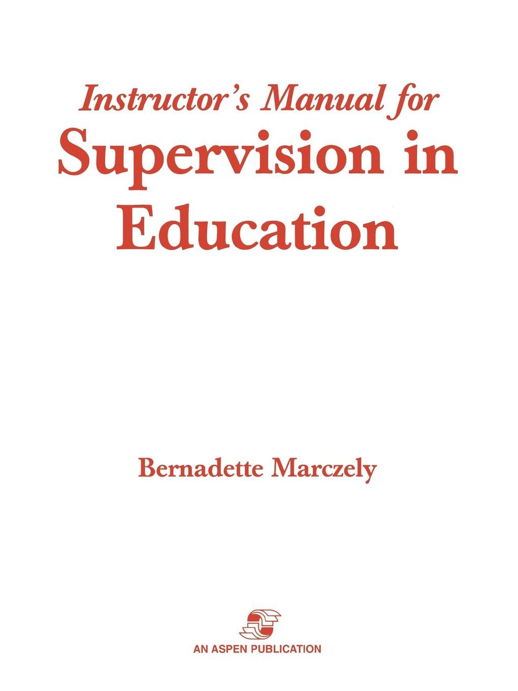 Supervision in Education: A Differentiated Approach with Legal Perspectives