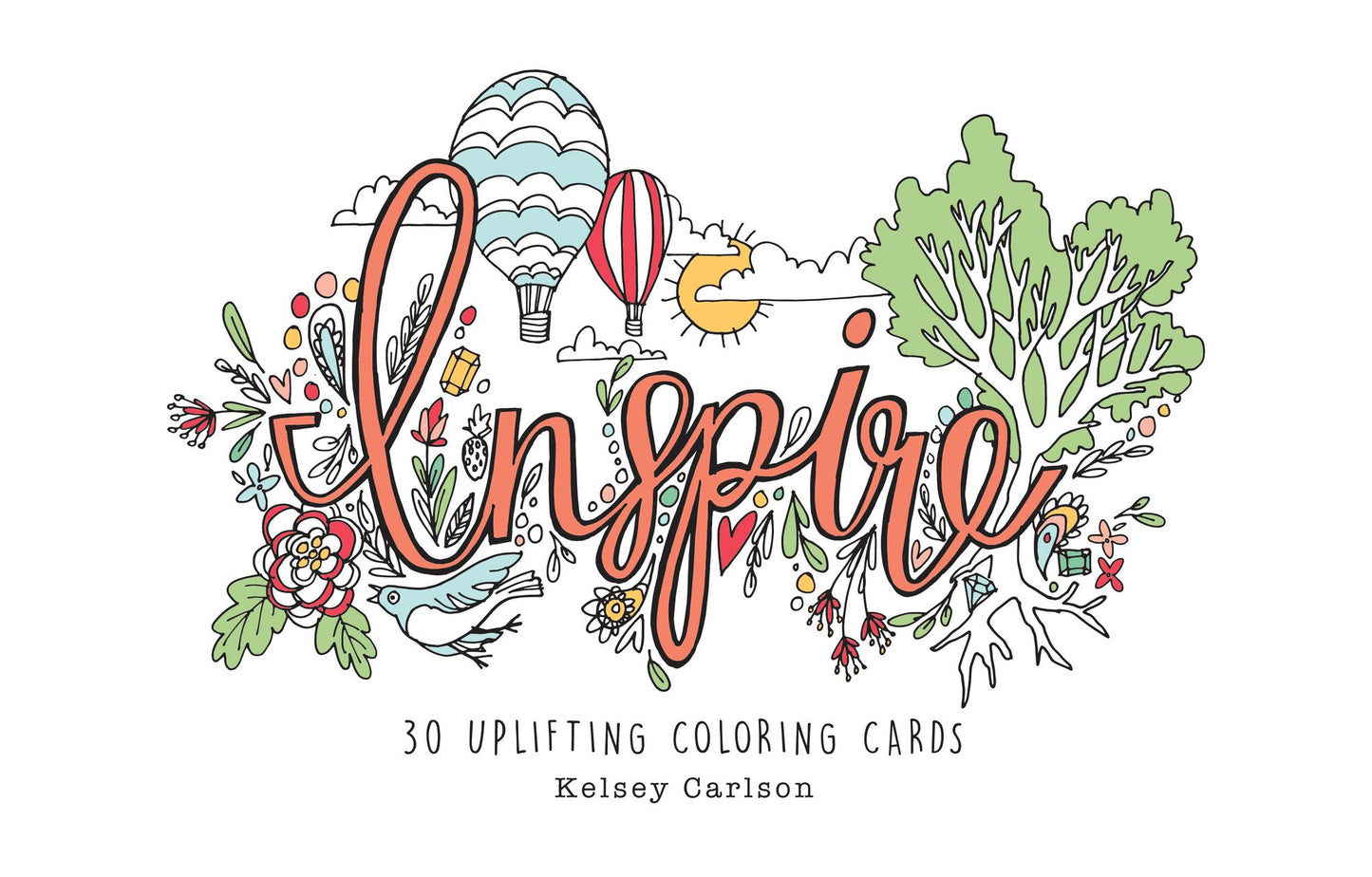 Inspire: 30 Uplifiting Coloring Cards