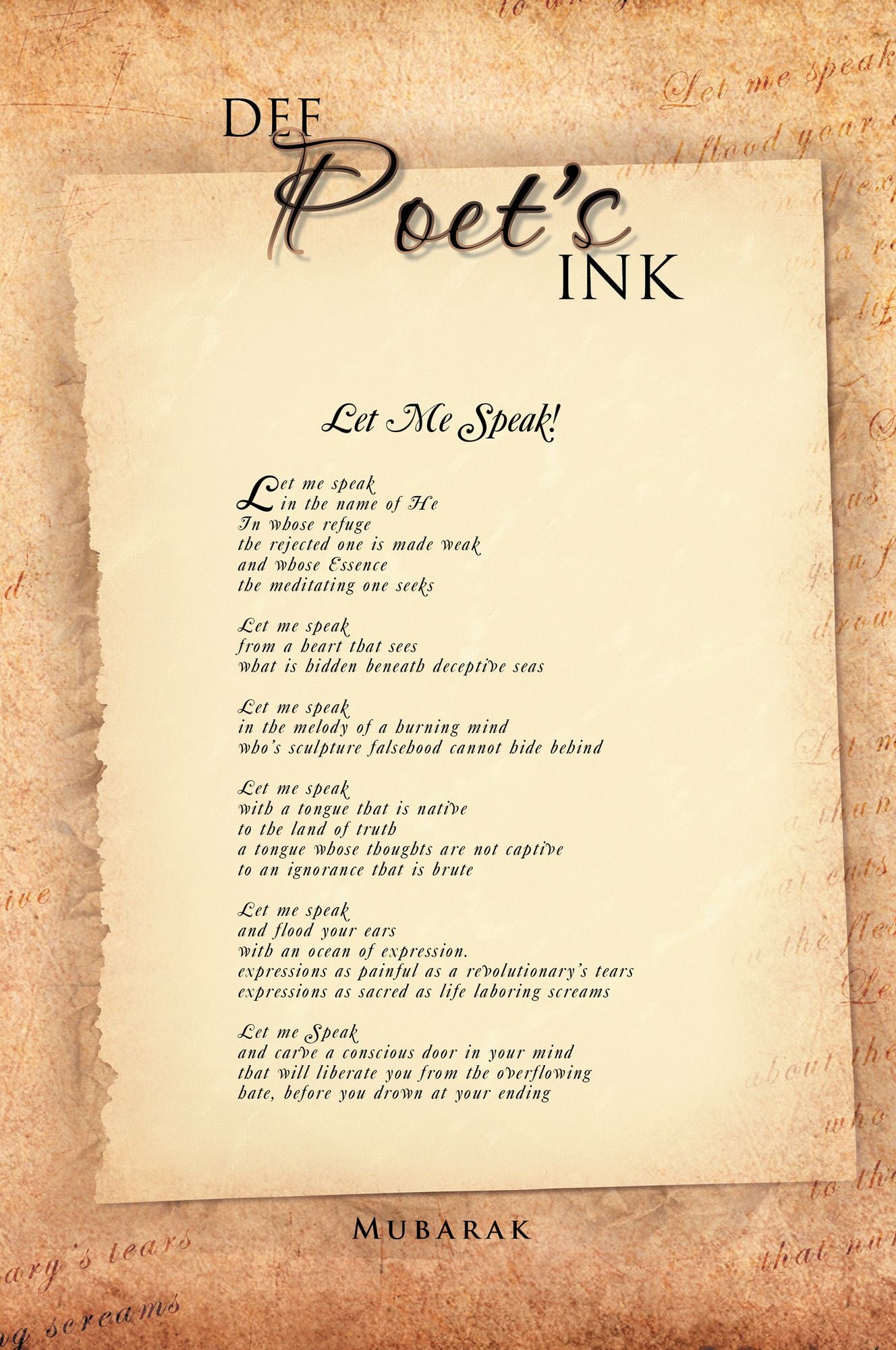 Def Poet's Ink: Let Me Speak!