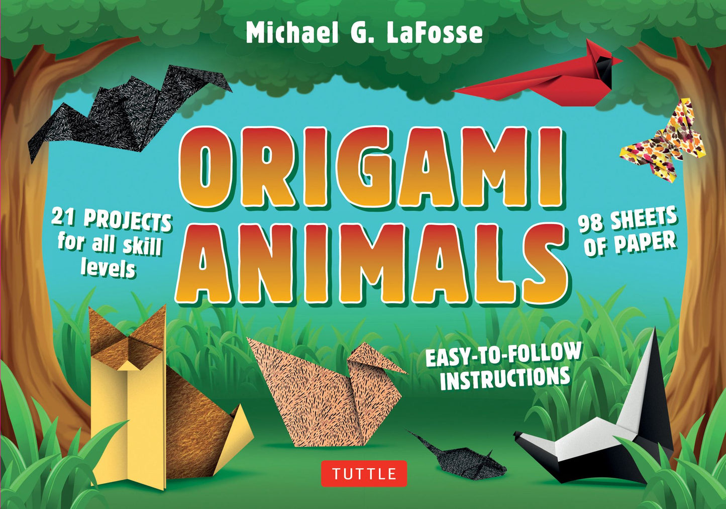 Origami Animals: Make Colorful and Easy Origami Animals: Includes Origami Book with 45 Original Projects: Great for Kids and Adults!