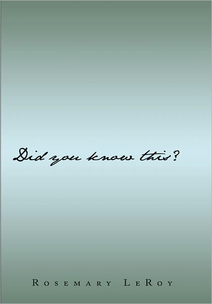 Did you know this?