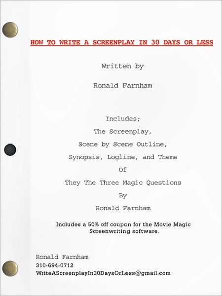 How To Write A Screenplay In 30 Days Or Less