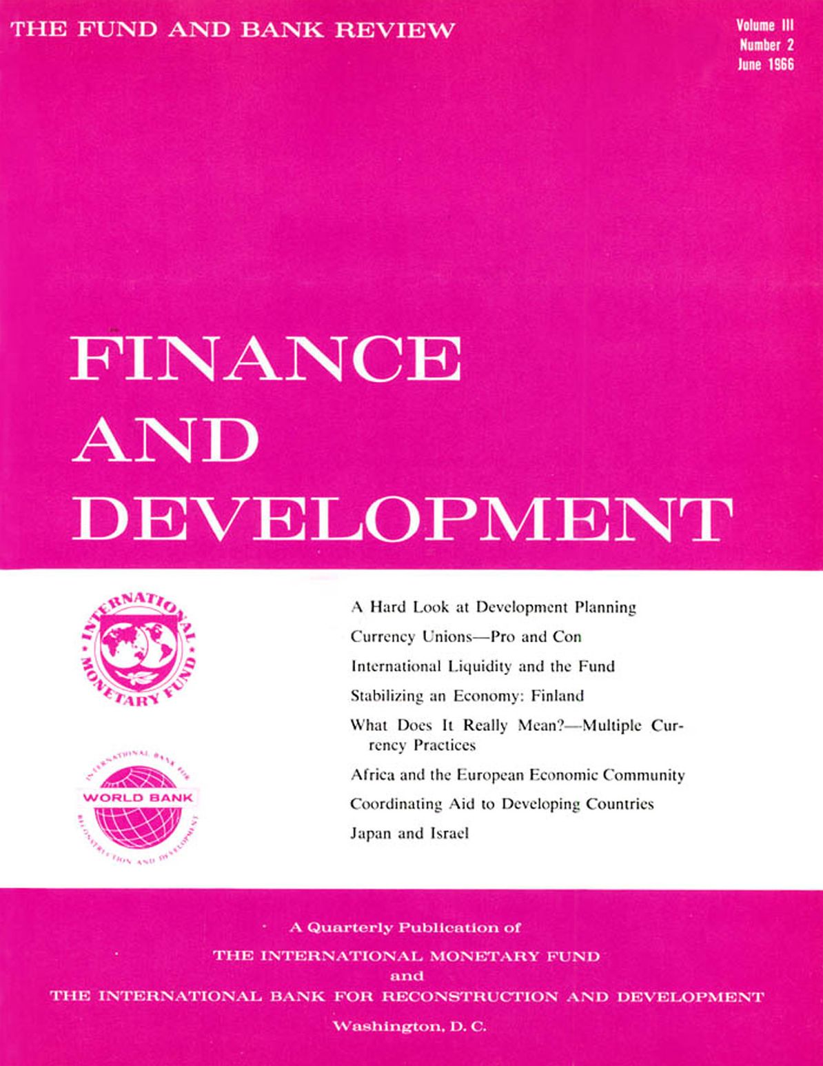 Finance & Development, June 1966