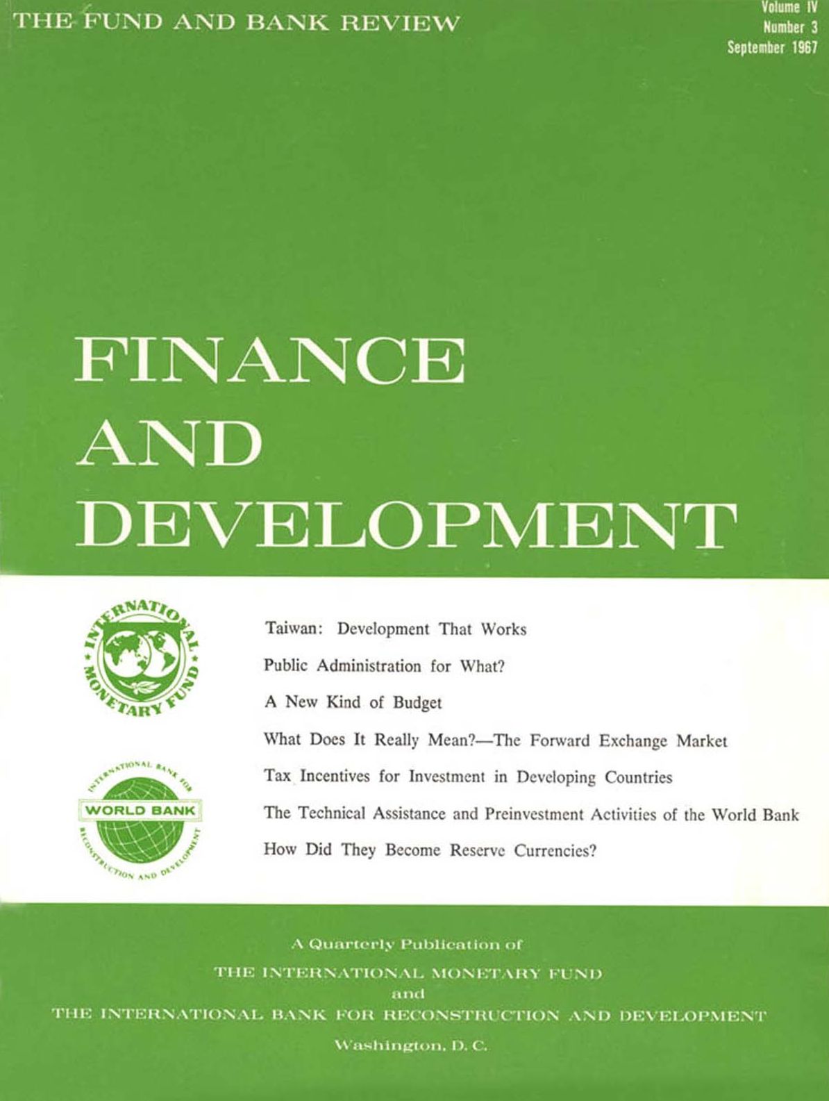 Finance & Development, September 1967