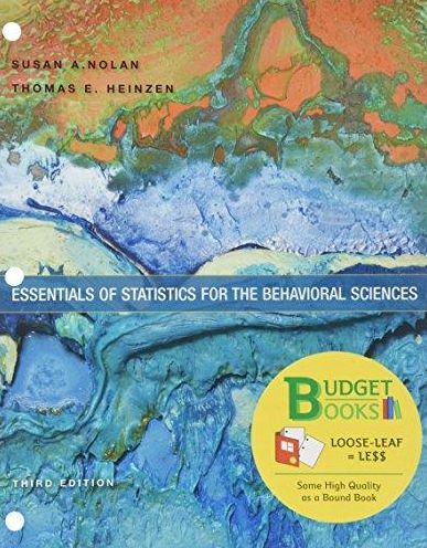Loose-leaf Version for Essentials of Statistics for the Behavioral Sciences