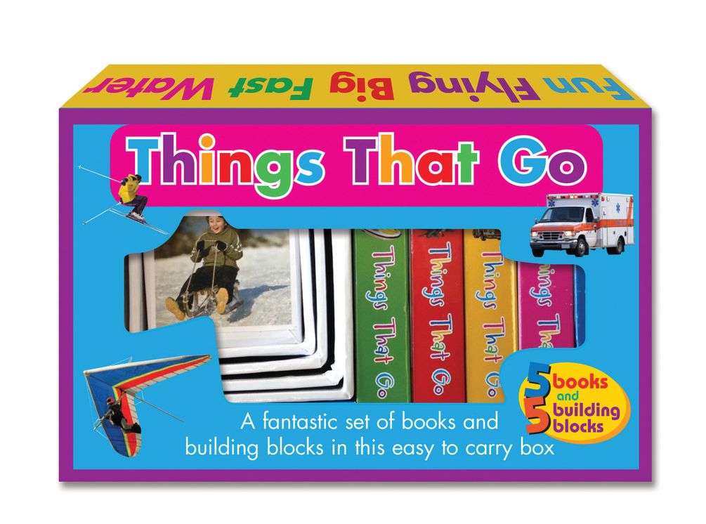 Things That Go (Books and Blocks): A fantastic set of books and building blocks in this easy to carry box