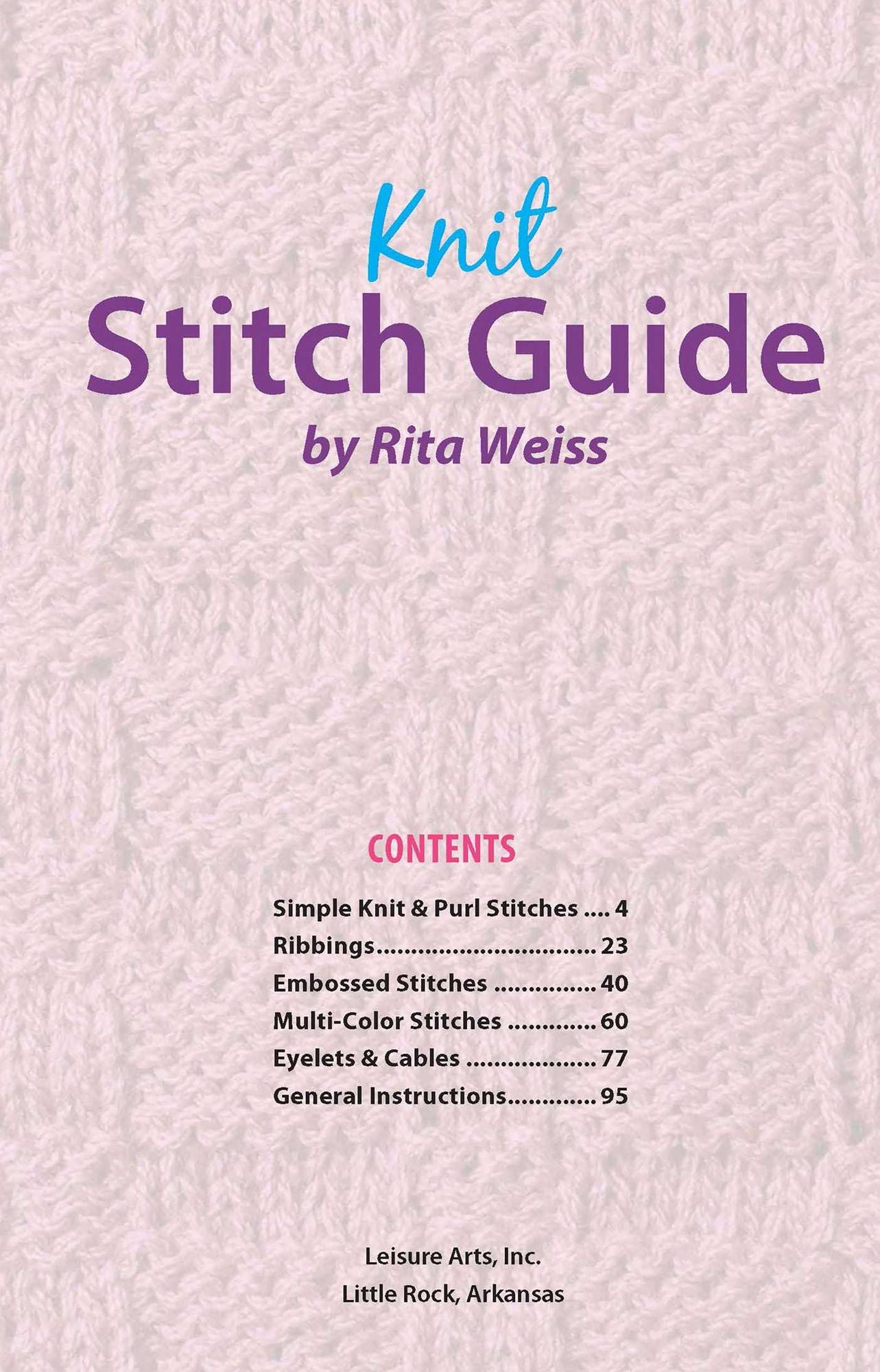 Knit Stitch Guide