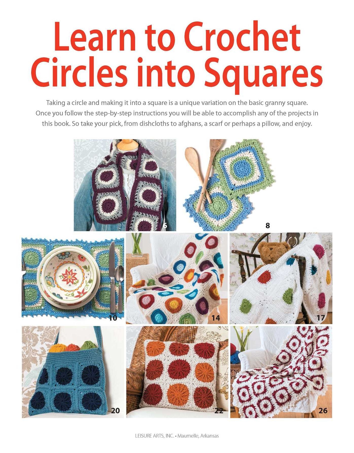 Learn to Crochet Circles into Squares