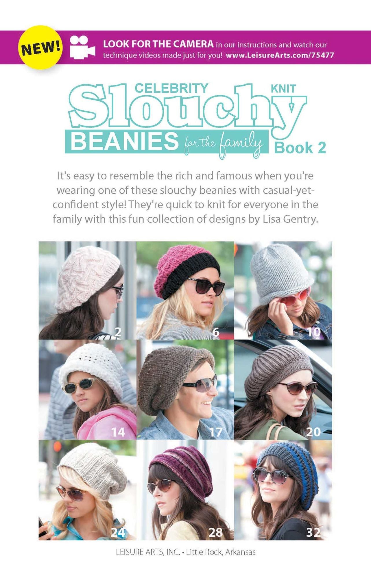 Celebrity Knit Slouchy Beanies for the Family, Book 2