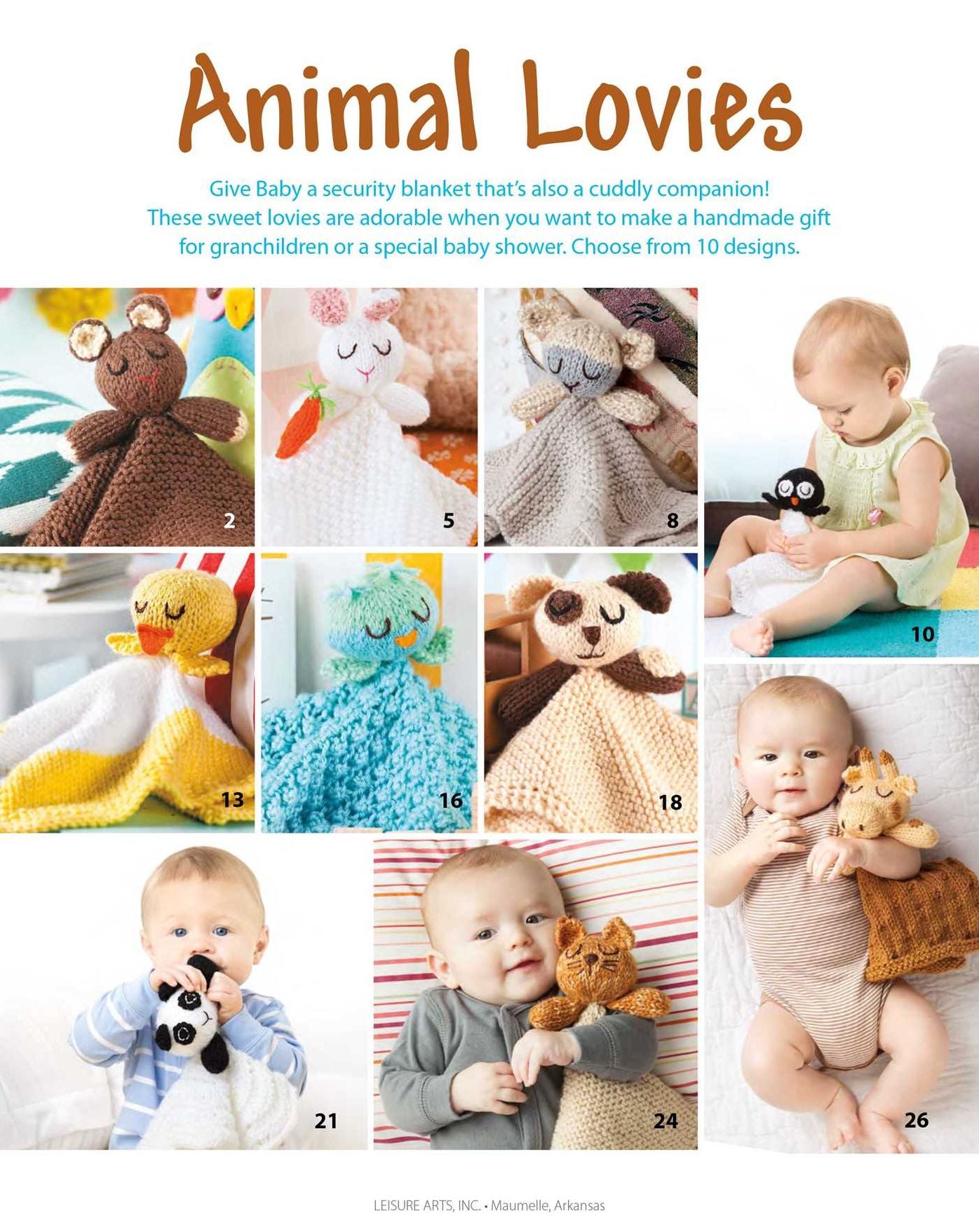 Animal Lovies : Huggable Blanket Buddies Make Adorable Gifts!